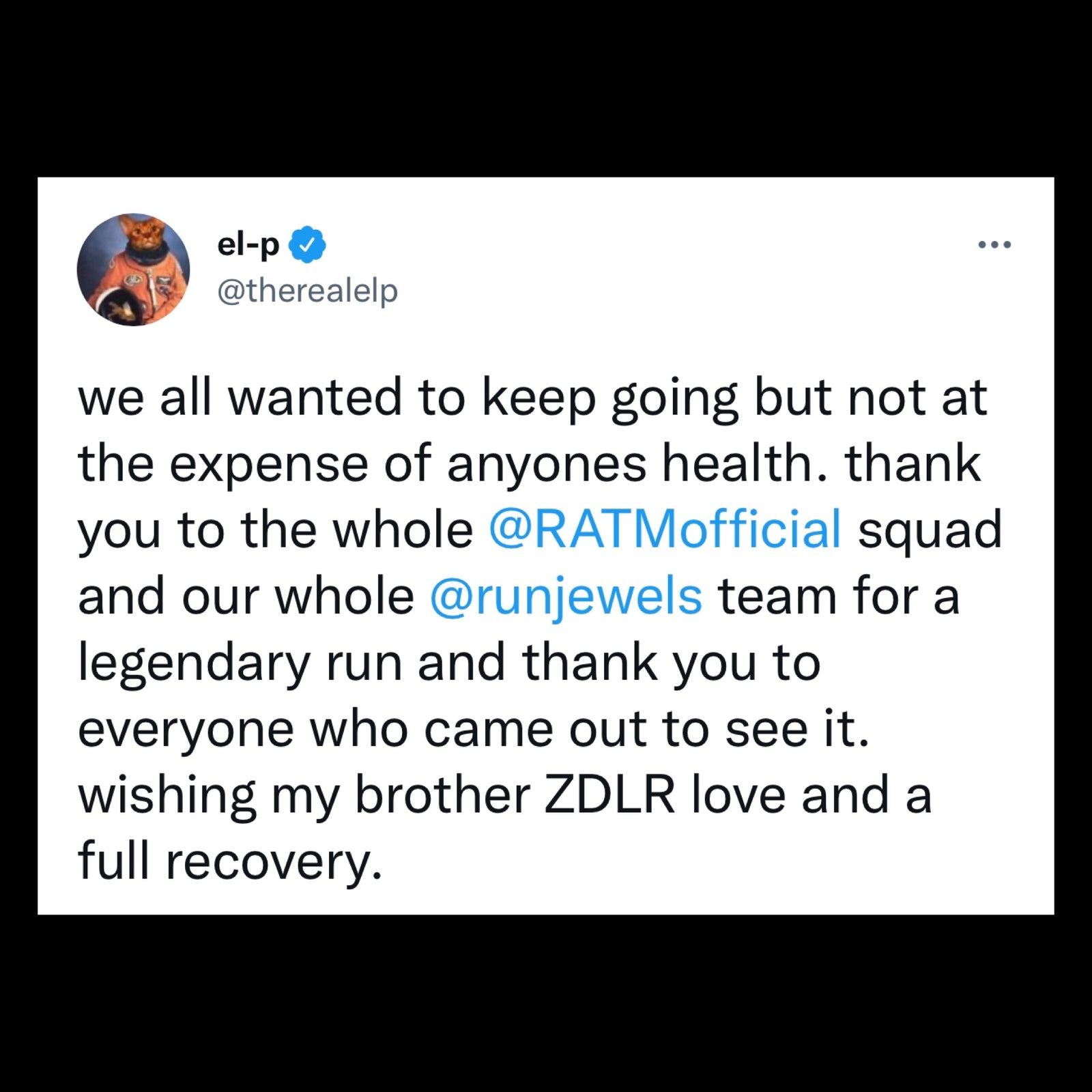 North American 2023 Rage tour CANCELED